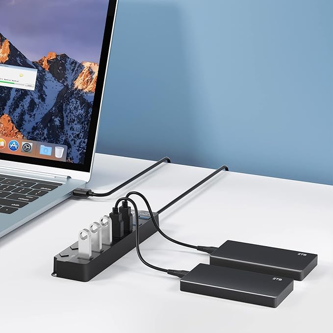 ONFINIO USB Hub 3.0, 7-Port USB Hub Splitter - Image 6