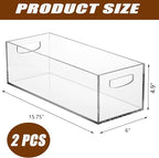 Frcctre 2 Pack Acrylic DVD/CD Storage Box, Stackable Storage Container Shelf - Image 2