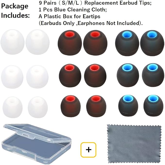 Earbuds Replacement Tips Silicone Earbud Tips Ear Gels Fit - Image 2