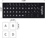 2PCS English Keyboard Letters Replacement Stickers, Large Print Bold White Font - Image 6