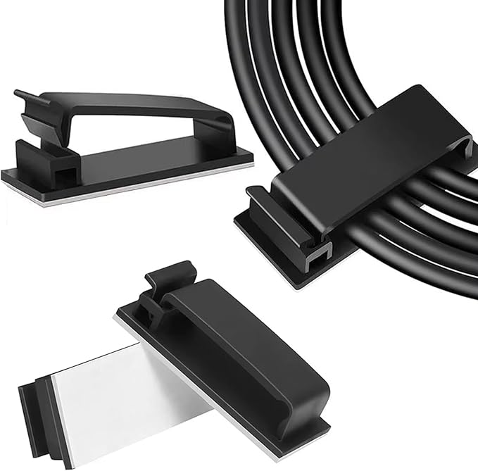 Adhesive Cable Clips Holder, Outdoor Light Clips, Sturdy Nylon Cord Wall by Unknown