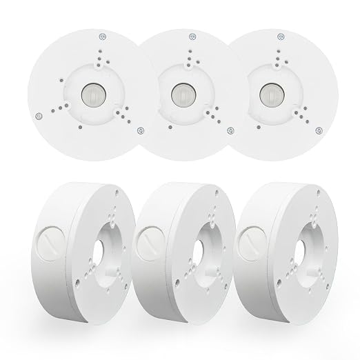 6 PackPFA130-E Security Camera Junction Box-Premium ABS Security Camera Mount by BestMounts