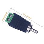 RCA Plugs for Speaker Wire，RCA to AV Screw Terminal Connector, Phono RCA Male - Image 3