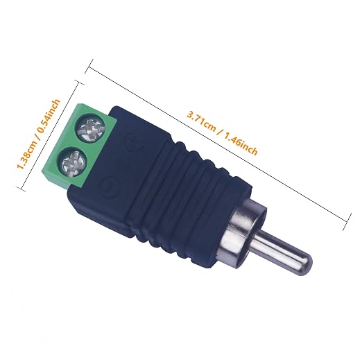 RCA Plugs for Speaker Wire，RCA to AV Screw Terminal Connector, Phono RCA Male - Image 3