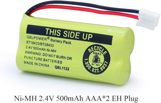 BT18433 BT28433 2.4v 500mAh Ni-Mh Phone Battery Rechargeable Compatible - Image 3