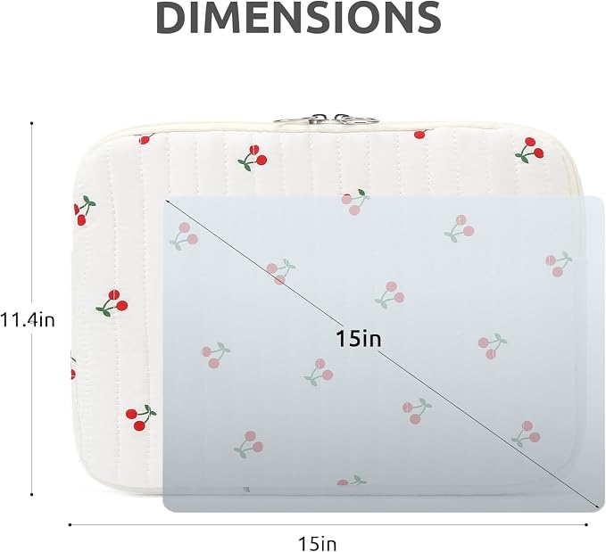 Puffy Laptop Sleeve 13-15.6 Inch Cute Quilted Laptop Protective Case Padded - Image 7