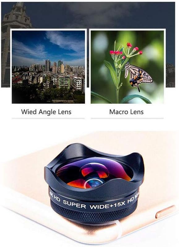 Andoer 4K Smartphone Camera Lens 0.45X Wide Angle 15X Macro Phone Lens - Image 6