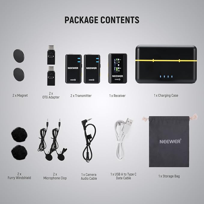 NEEWER CM28 Wireless Lavalier Microphone System - Image 9