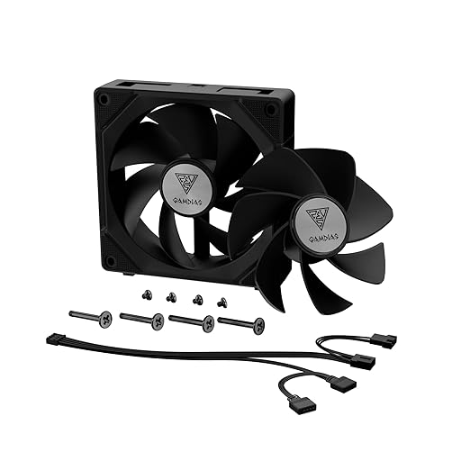 GAMDIAS 120mm ARGB PWM Case Fan, 2 Blades in 1 Fan Pack, Sync - Image 17