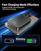 Magnetic Power Bank 26800mAh for Magsafe Portable Charger, Aluminum Alloy Large - Image 2
