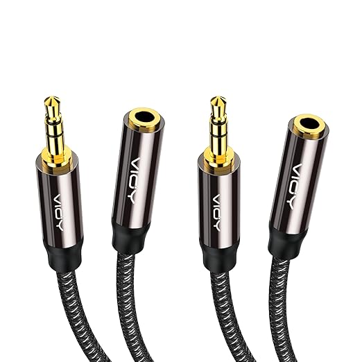 VIOY 2 Pack Headphone Extension Cable 10 FT, 3.5 mm Male to Female Stereo Audio by VIOY