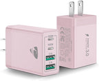 40W USB C Charger Cube, 4-Port QC Wall Plug +PD 3.0 Power Adapter Multiport by Aiminu