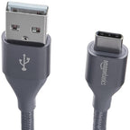 Amazon Basics USB-C to USB-A 2.0 Fast Charger Cable, Nylon Braided Cord - Image 3