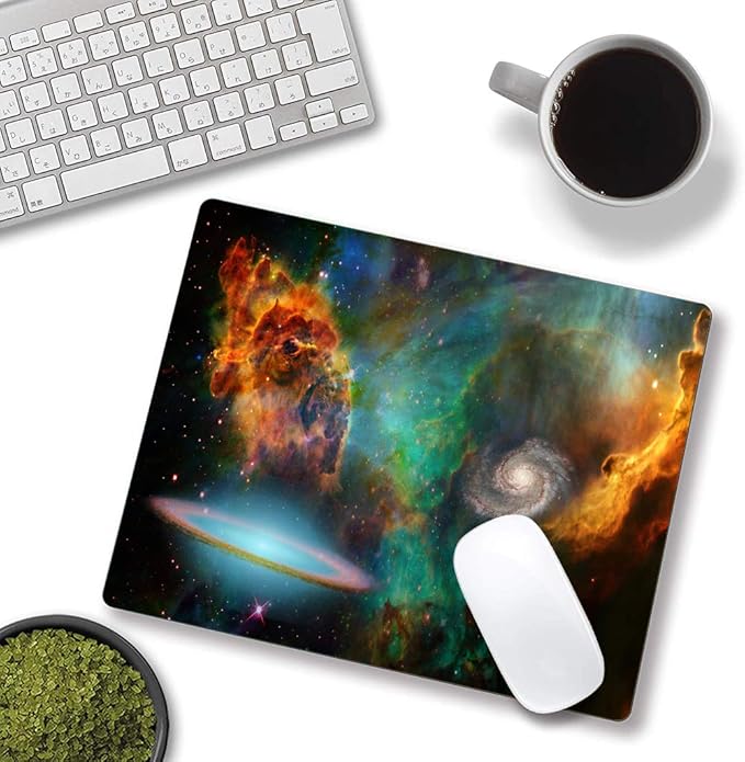 Mouse Pad, Galaxy Mouse Pad, Square Waterproof Mouse Pad Non-Slip Rubber Base - Image 4