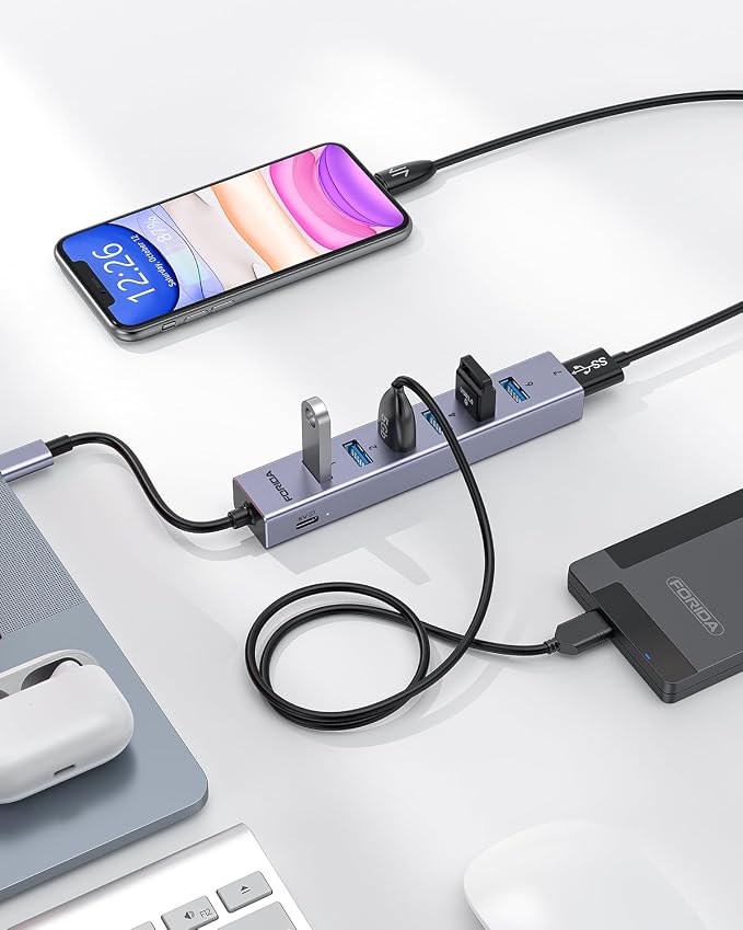 FORIDA USB C to USB Hub, 8 Ports USBC HUB - Image 7