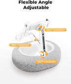 Kindle Pillow Stand – Soft Grey Fuzzy Tablet Holder - Image 4