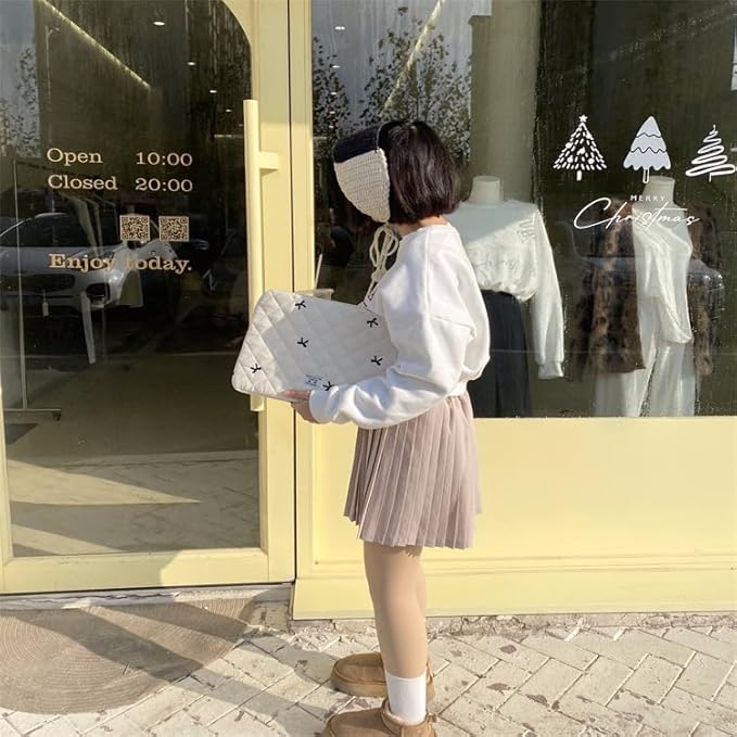 Cute Bow Graphic Carrying Laptop Bag Y2K Preppy Laptop Sleeve Case Bag Kawaii - Image 5