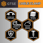 GTSE White Nylon Plastic Cable Clamps, 3/16" Screw Mounts - Image 7