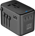 JMFONE Universal Travel Adapter GaN 120W, International Power Adapter by JMFONE