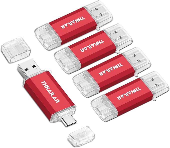 Thkailar 5 Pack 64GB USB C Flash Drive OTG High Speed by USBFLASHDRIVE