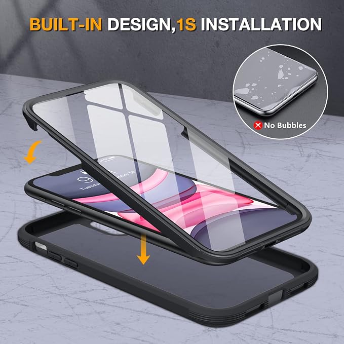 Miracase Glass Series for iPhone 11 Case 6.1 inch, Upgraded Full-Body Rugged - Image 2