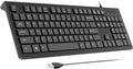 Computer Keyboard Wired, Plug Play USB Keyboard, Low Profile Chiclet Keys by COLIKES
