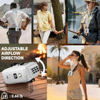 CAZOKASI Personal Waist Clip Fan Rechargeable Wearable Hand Free Wearable - Image 6