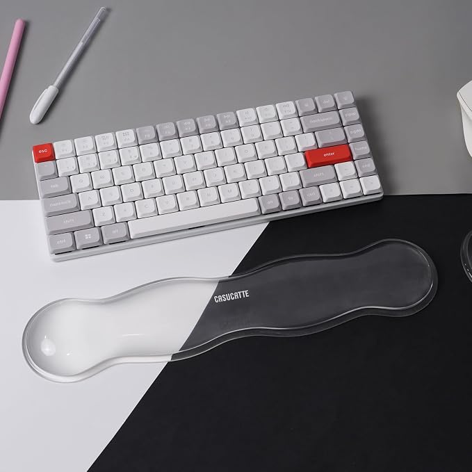 CASUCATTE-Clear Gel Wrist Rest for Keyboard - Image 6