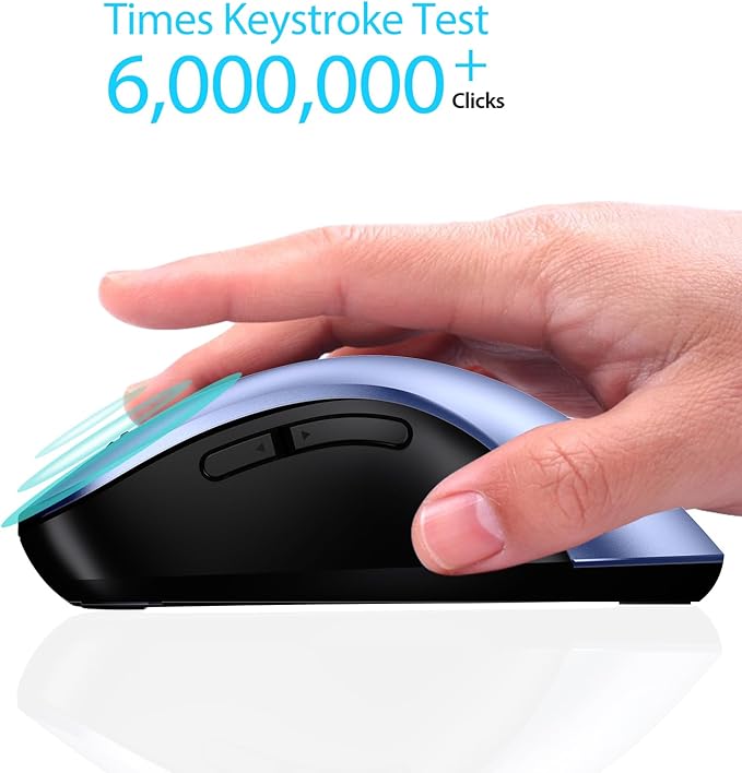 memzuoix 2.4G Wireless Mouse, 1400 DPI Mobile Optical Cordless Mouse - Image 4
