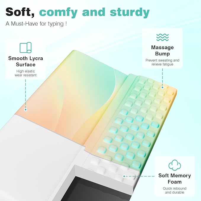 Ospelelf Ergonomic Keyboard Wrist Rest Pad Comfortable Keyboard Stand Riser - Image 3