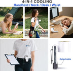 CAZOKASI Rechargeable Strong Wind Handheld Fan - Image 4