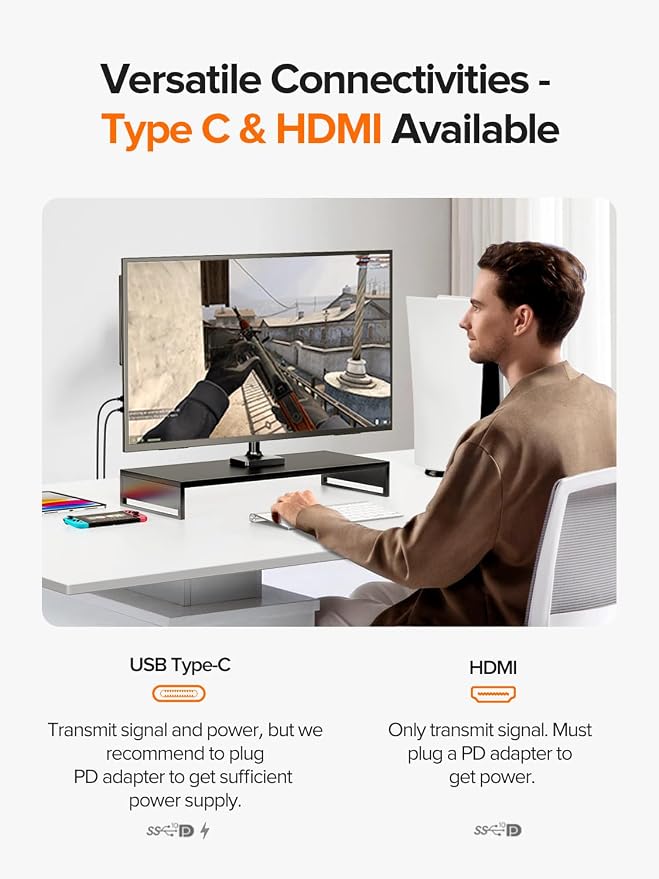 UPERFECT 24" 120Hz Portable Monitor 1080P 100% sRGB - Image 8