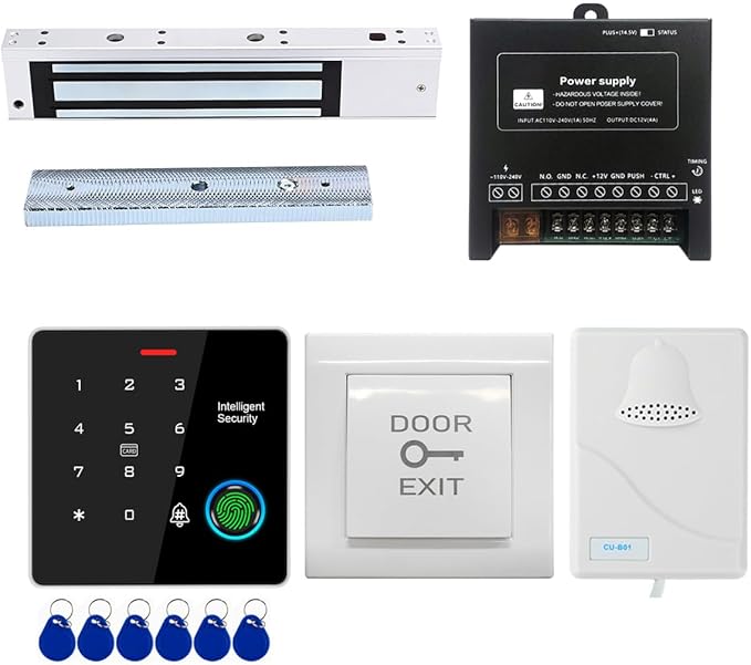 Door Access Control System IP67 Waterproof RFID Fingerprint Keypad Exit Button by YUHANUS