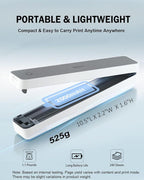 Inkless Portable Printer for Travel, 300DPI Wireless Thermal Printer Support - Image 2