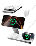 Intoval 3-in-1 Foldable Wireless Charging Station, Qi2 Certified 15W Ultra Fast by Intoval