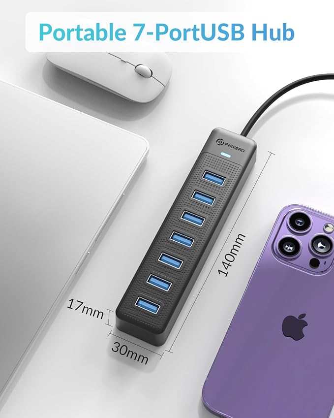 PHIXERO 7 Port USB Hub 3.2 - Image 6