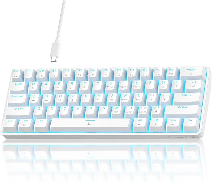 TMKB 60% Mechanical Gaming Keyboard, LED Backlight, Anti-Ghosting, Detachable by TMKB