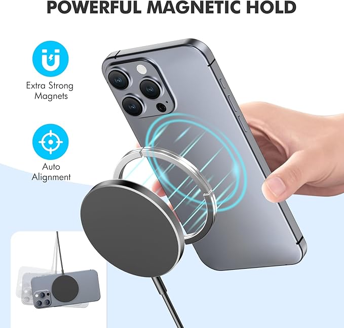 3-Pack 15W Magnetic Wireless Charger: Qi2 Fast Charging Pad - Image 5