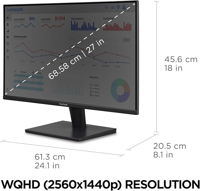 ViewSonic VA2715-2K-MHD 27 Inch 1440p LED Monitor - Image 4