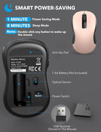 Trueque Wireless Mouse for Laptop, 2.4GHz Ergonomic Computer Mouse - Image 5