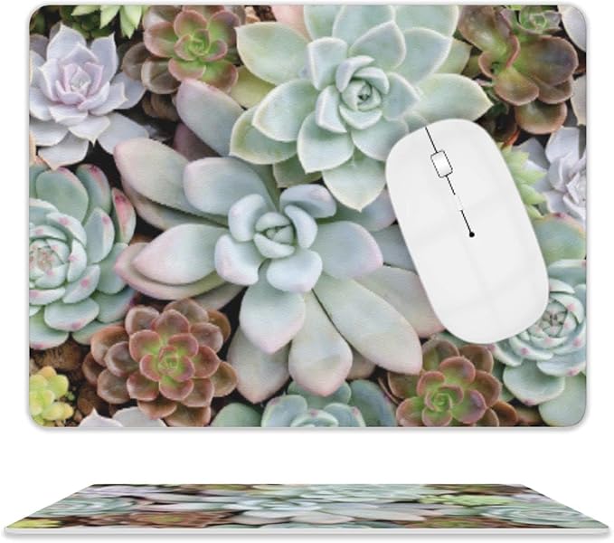 Cute Succulents Mouse Pad, Natural Plants Mousepad - Image 6