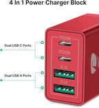 USB C Charger Block 2-Pack, Aiminu 40W 4-Port Fast USB C Charger Cube PD Power - Image 2