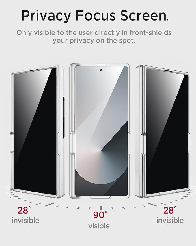 Miimall for Z Fold 7 Case with Privacy Screen Protector, Built-in Adjustable - Image 2