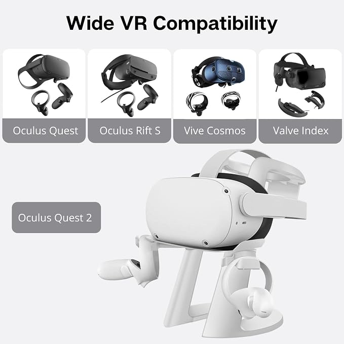 TNP VR Headset Stand for Oculus Quest 2 Holder Touch Controller Display Stand - Image 2