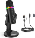 ZealSound Podcast Microphone for PC, USB Noise Cancelling Mic by zealsound