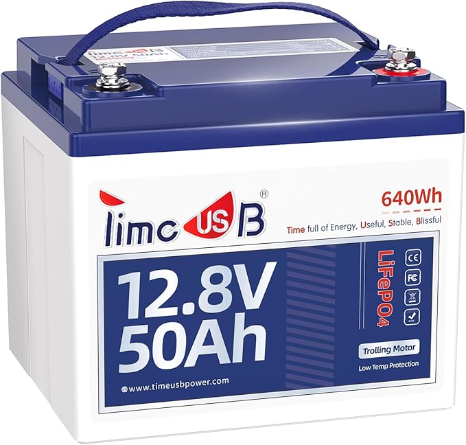 12V 50Ah TM LiFePO4 Battery by Timeusb