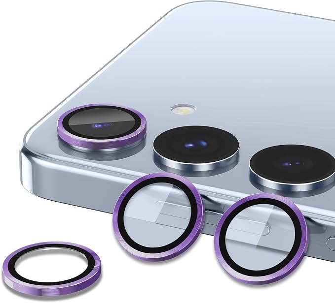 for Samsung Galaxy S25 Camera Lens Protector, Individual Metal Ring Tempered - Image 2