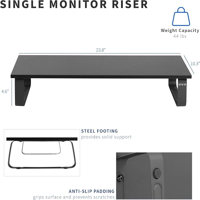 VIVO Monitor and Laptop Stand, 24 inch Desktop Riser, STAND-V000D - Image 2