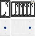 VCE 6-Pack Ethernet Wall Plate, CAT6 RJ45 Wall Plate by VCE