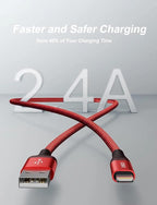 USB to Lightning Cable 6FT, Heavy Duty iPhone Cables Braided Fast iPhone - Image 3